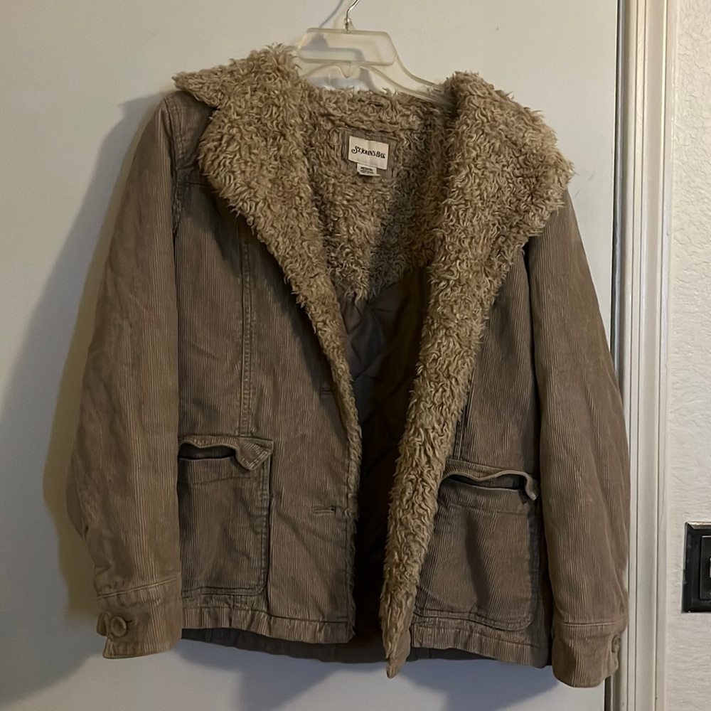 St. John’s Bay medium corduroy and polyester with imitation fur